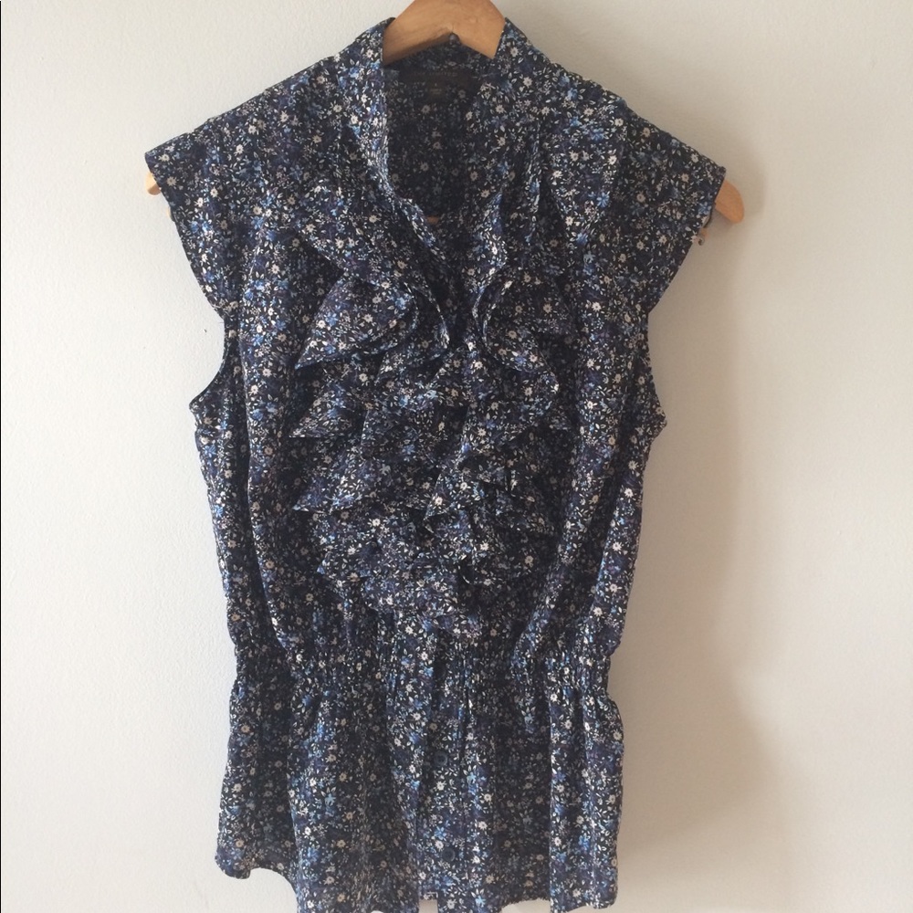 Flower print ruffle top from the Limited. Sz S.